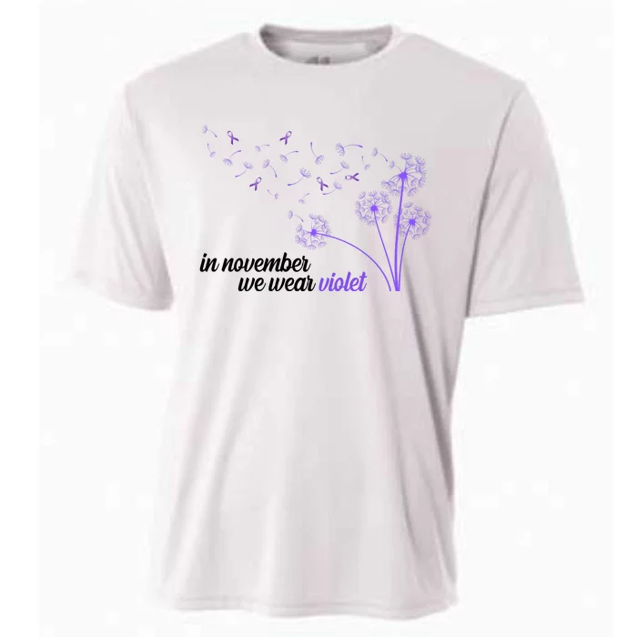 In November We Wear Violet Alzheimer Awareness Cooling Performance Crew T-Shirt