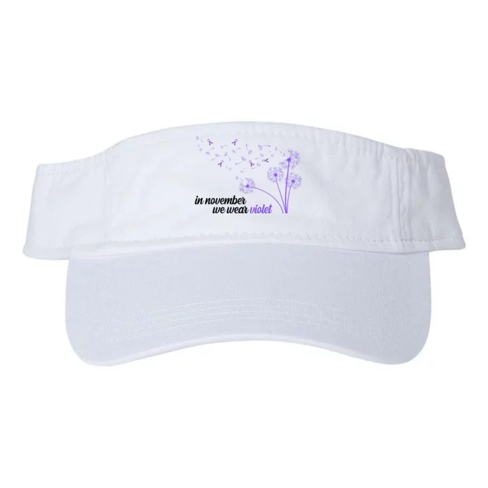 In November We Wear Violet Alzheimer Awareness Valucap Bio-Washed Visor