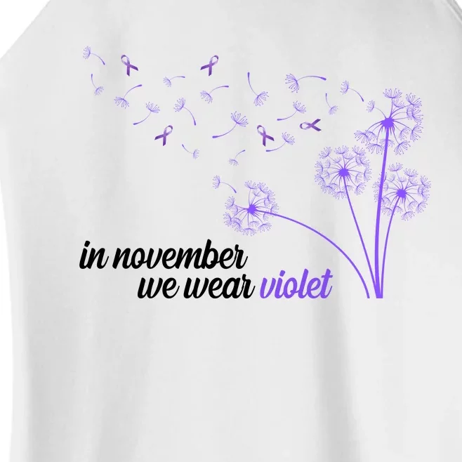 In November We Wear Violet Alzheimer Awareness Women’s Perfect Tri Rocker Tank