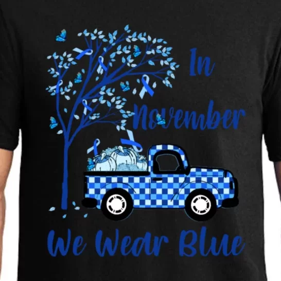 In November We Wear Blue Plaid Diabetes Awareness In November We Wear Blue Plaid Pajama Set