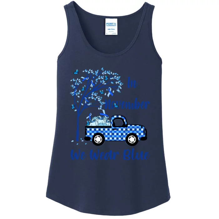 In November We Wear Blue Plaid Diabetes Awareness In November We Wear Blue Plaid Ladies Essential Tank