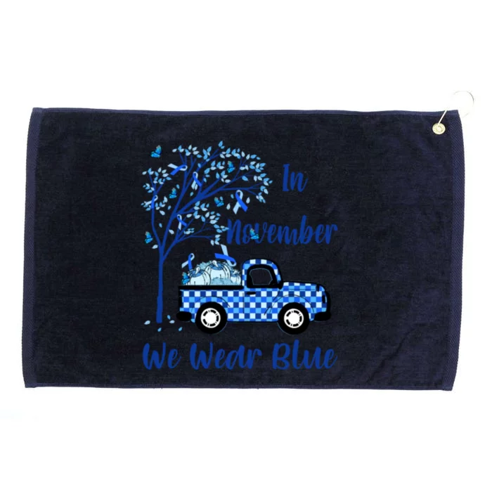 In November We Wear Blue Plaid Diabetes Awareness In November We Wear Blue Plaid Grommeted Golf Towel