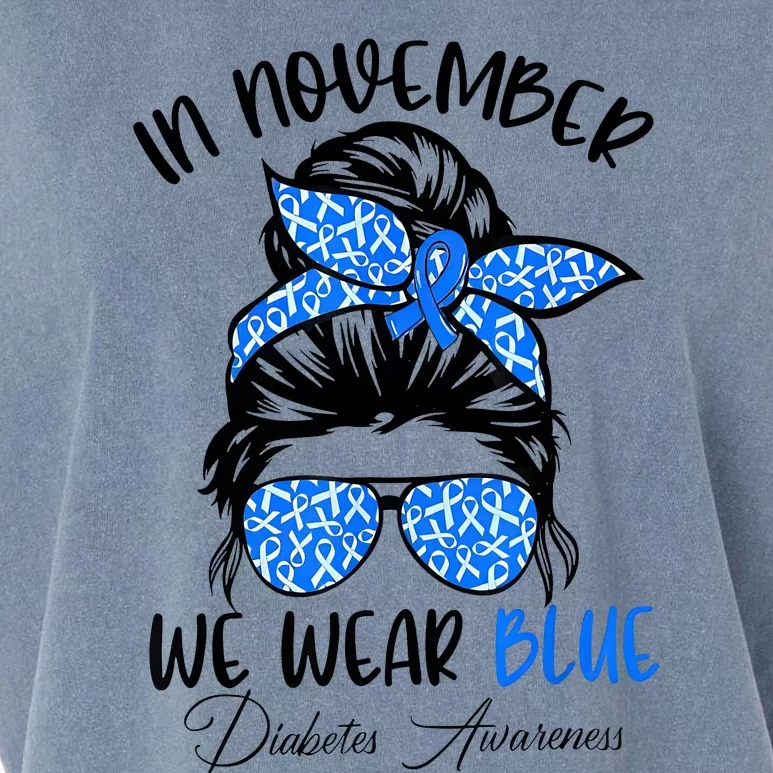 In November We Wear Blue Diabetes Awareness Garment-Dyed Women's Muscle Tee