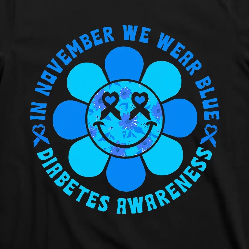 In November We Wear Blue T1D Type 1 Diabetes Awareness T-Shirt