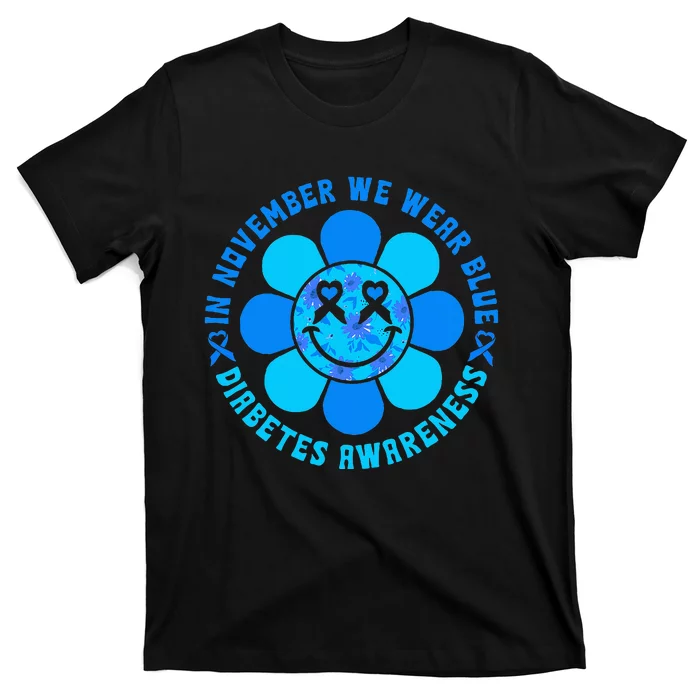 In November We Wear Blue T1D Type 1 Diabetes Awareness T-Shirt