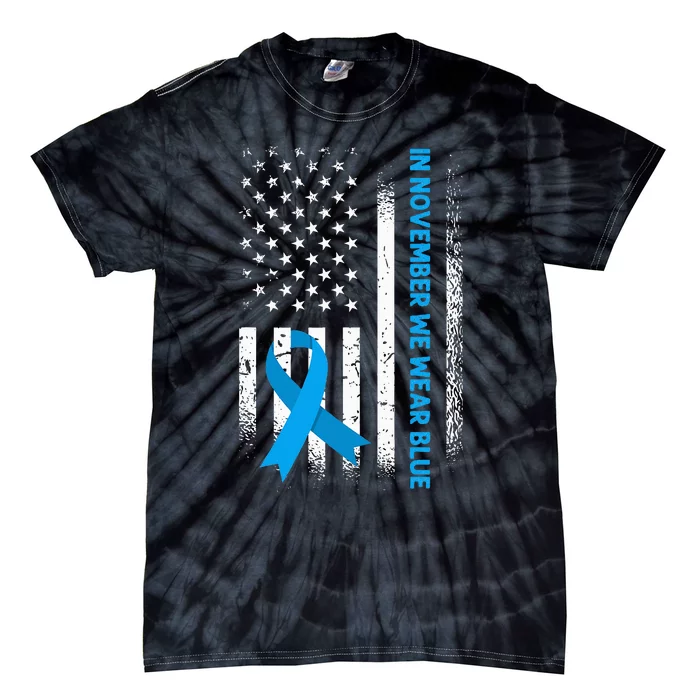 In November We Wear Blue - T1D Diabetes Awareness Tie-Dye T-Shirt