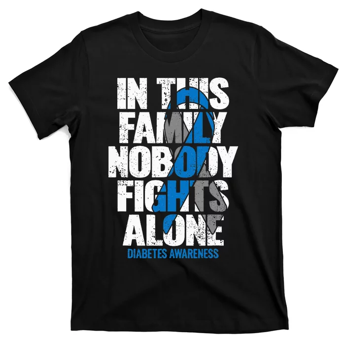 In November we Wear Blue T1D T2D Diabetic Diabetes Awareness T-Shirt