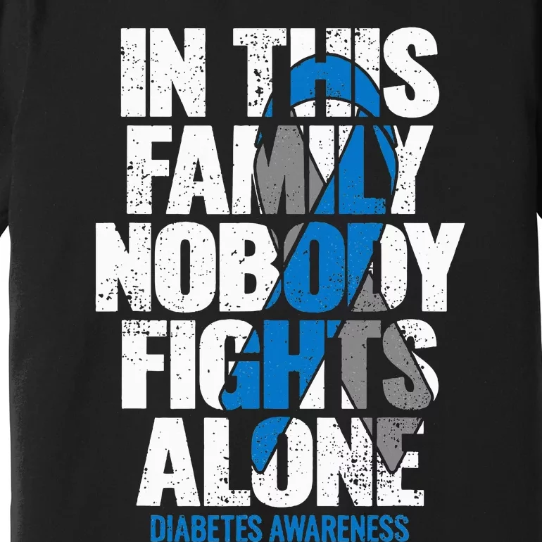 In November we Wear Blue T1D T2D Diabetic Diabetes Awareness Premium T-Shirt