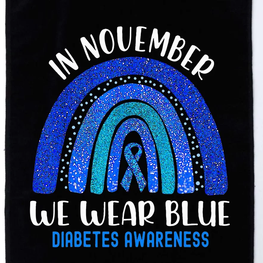 In November We Wear Blue Rainbow Diabetes Awareness Platinum Collection Golf Towel