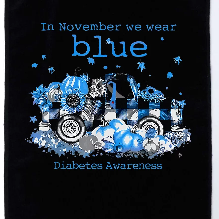 In November We Wear Blue Truck Diabetes Awareness Platinum Collection Golf Towel