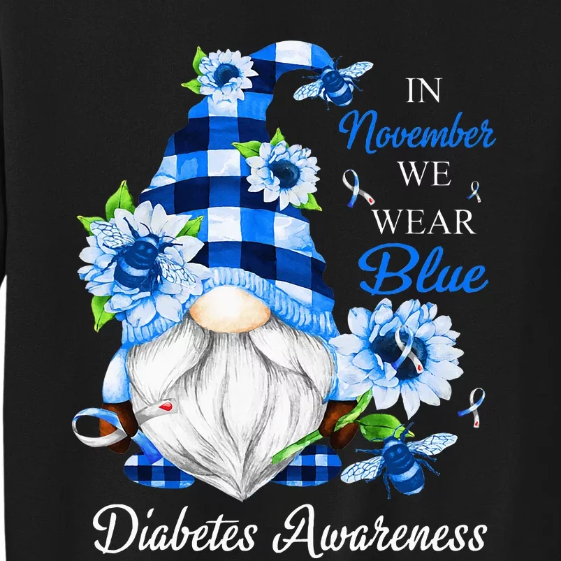 In November We Wear Blue Gnomes Diabetes Awareness Sweatshirt