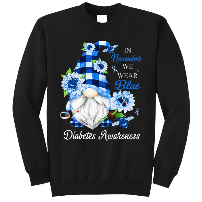 In November We Wear Blue Gnomes Diabetes Awareness Sweatshirt