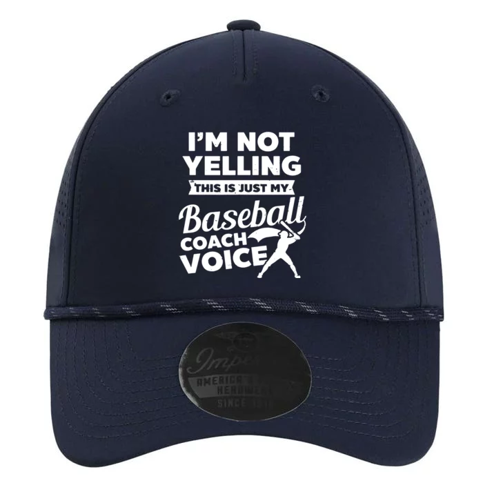 Im Not Yelling This Is My Voice Design Baseball Coach Performance The Dyno Cap