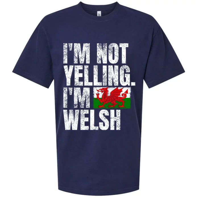 IM Not Yelling IM Welsh Quotes Graphic Funny Wales Meaningful Gift Sueded Cloud Jersey T-Shirt