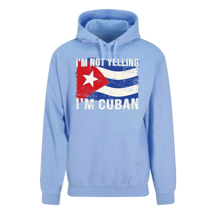 IM Not Yelling IM Cuban Heritage Cuba Flag Funny Quote Unisex Surf Hoodie