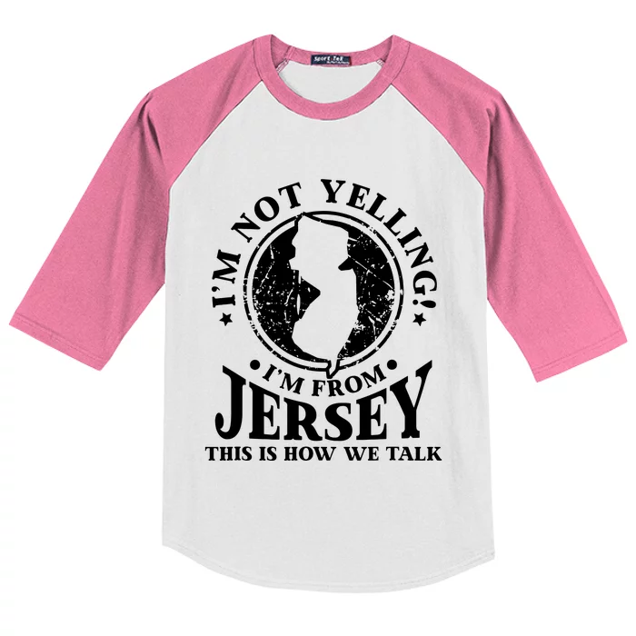 Im Not Yellingim From New Jersey Love Be Proud Kids Colorblock Raglan Jersey