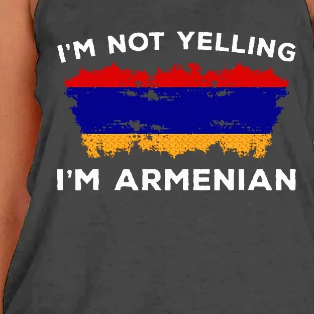 IM Not Yelling IM Armenian Women's Knotted Racerback Tank