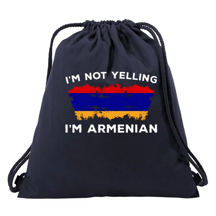 IM Not Yelling IM Armenian Drawstring Bag