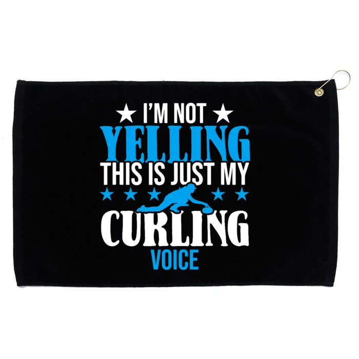 IM Not Yelling This Is My Curling Voice Funny Curling Grommeted Golf Towel