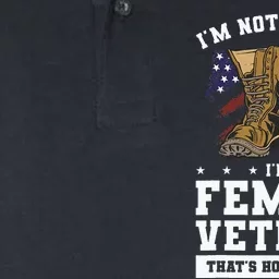 Im Not Yelling Im A Female Veteran Thats How We Talk Softstyle Adult Sport Polo