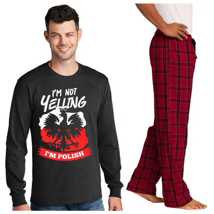 I'm Not Yelling I'm Polish Design Dyngus Day Long Sleeve Pajama Set