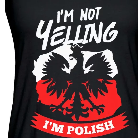 I'm Not Yelling I'm Polish Design Dyngus Day Ladies Essential Flowy Tank