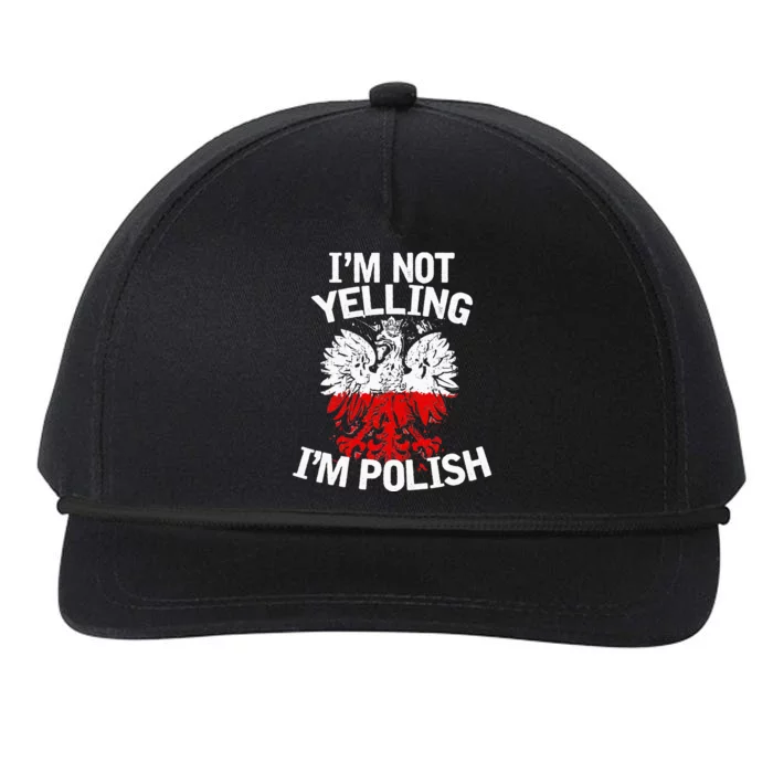 I'm Not Yelling I'm Polish, Dyngus Day, Polska, Poland Snapback Five-Panel Rope Hat