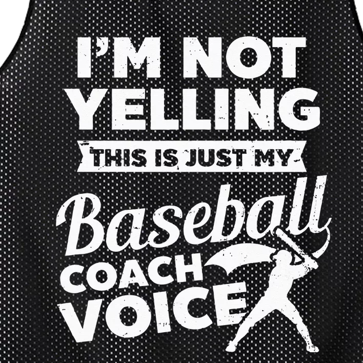 Im Not Yelling This Is My Voice Design Baseball Coach Mesh Reversible Basketball Jersey Tank