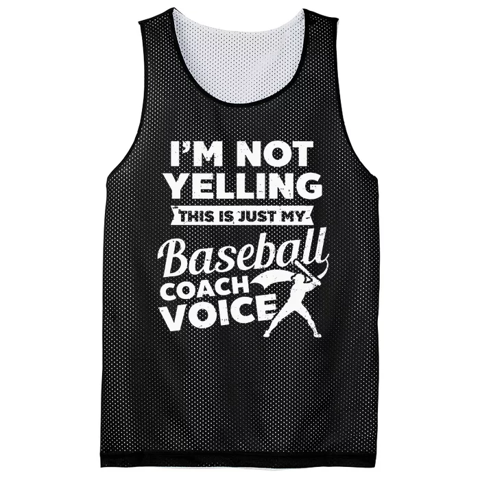 Im Not Yelling This Is My Voice Design Baseball Coach Mesh Reversible Basketball Jersey Tank