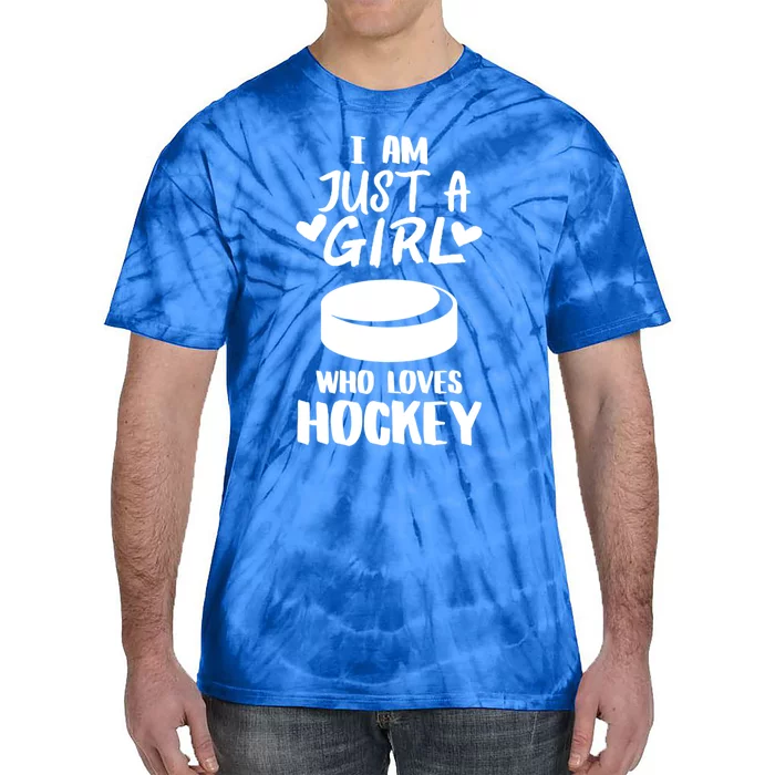 Im Not Yelling Im Just A Who Loves Hockey Gift Tie-Dye T-Shirt