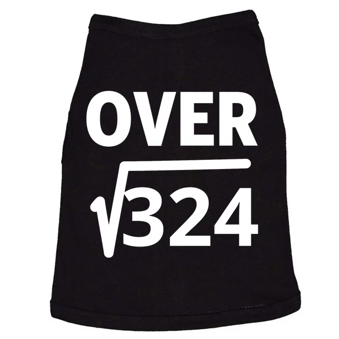 IM Over 18 Funny Square Root Math Design Doggie Tank