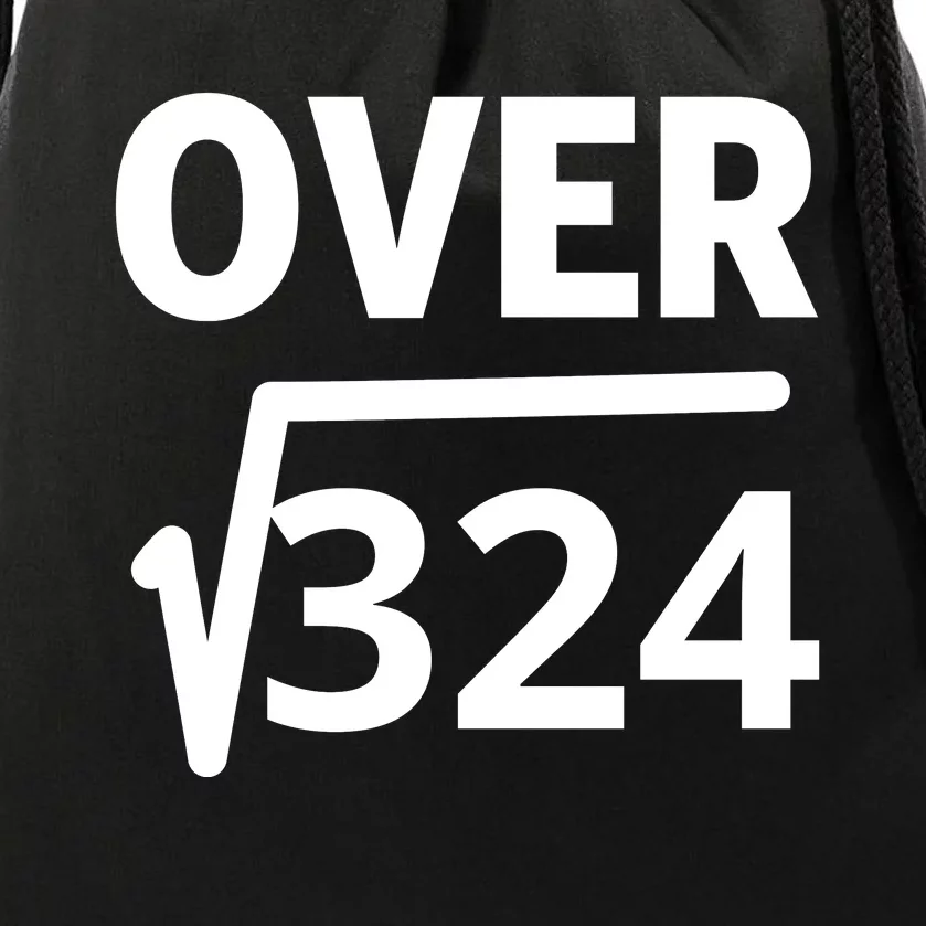 IM Over 18 Funny Square Root Math Design Drawstring Bag