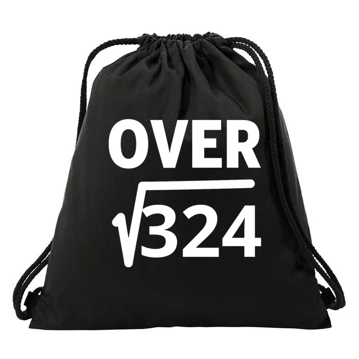 IM Over 18 Funny Square Root Math Design Drawstring Bag