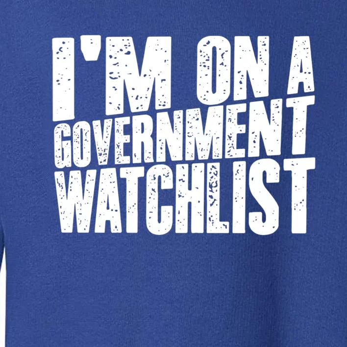 Im On A Government Watchlist Toddler Sweatshirt