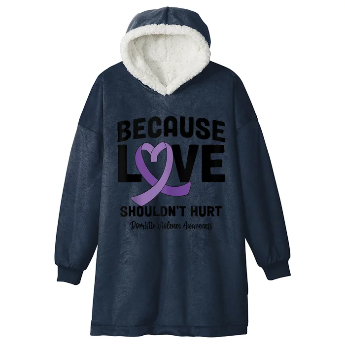 In October Awareness Domestic Violence Awareness Purple Hooded Wearable Blanket