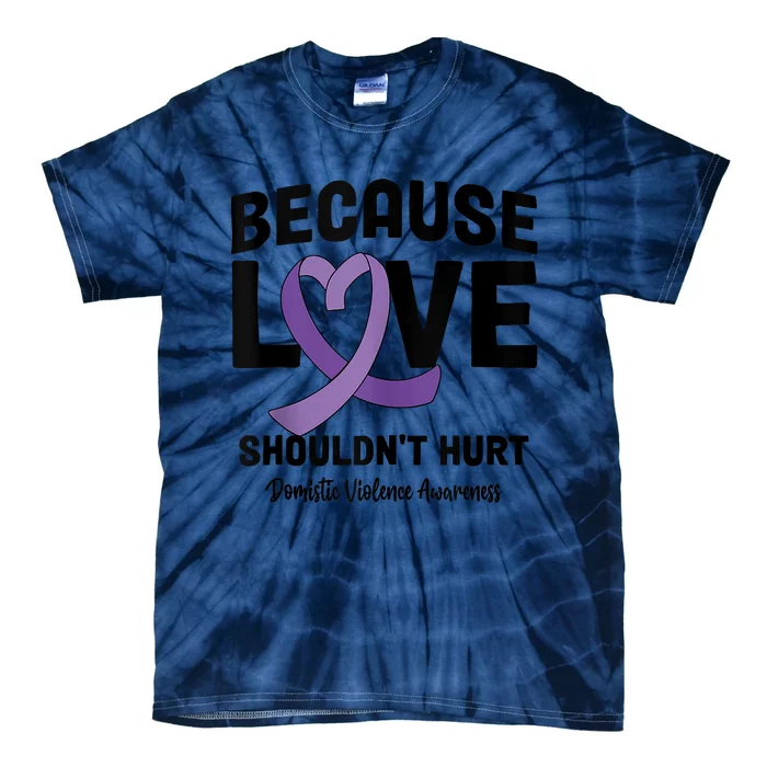 In October Awareness Domestic Violence Awareness Purple Tie-Dye T-Shirt