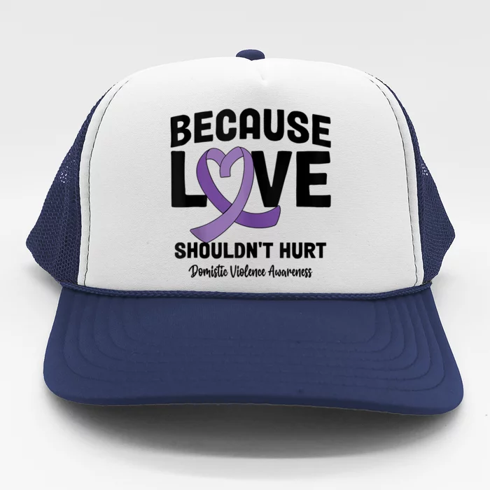 In October Awareness Domestic Violence Awareness Purple Trucker Hat