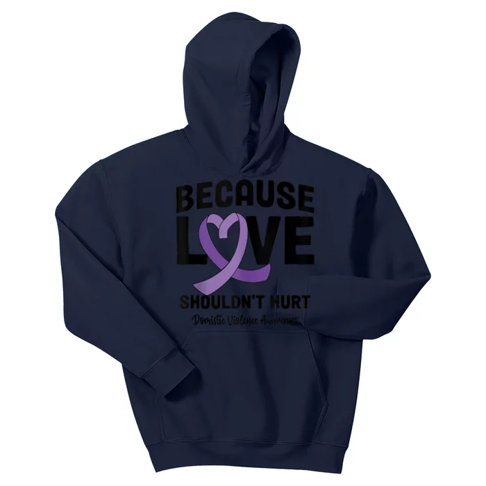 In October Awareness Domestic Violence Awareness Purple Kids Hoodie