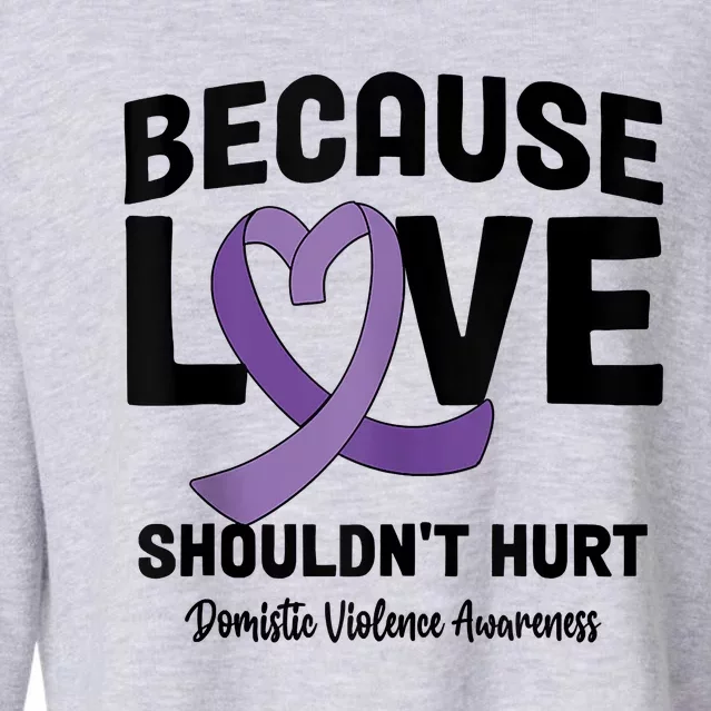 In October Awareness Domestic Violence Awareness Purple Cropped Pullover Crew