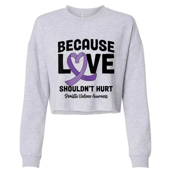 In October Awareness Domestic Violence Awareness Purple Cropped Pullover Crew