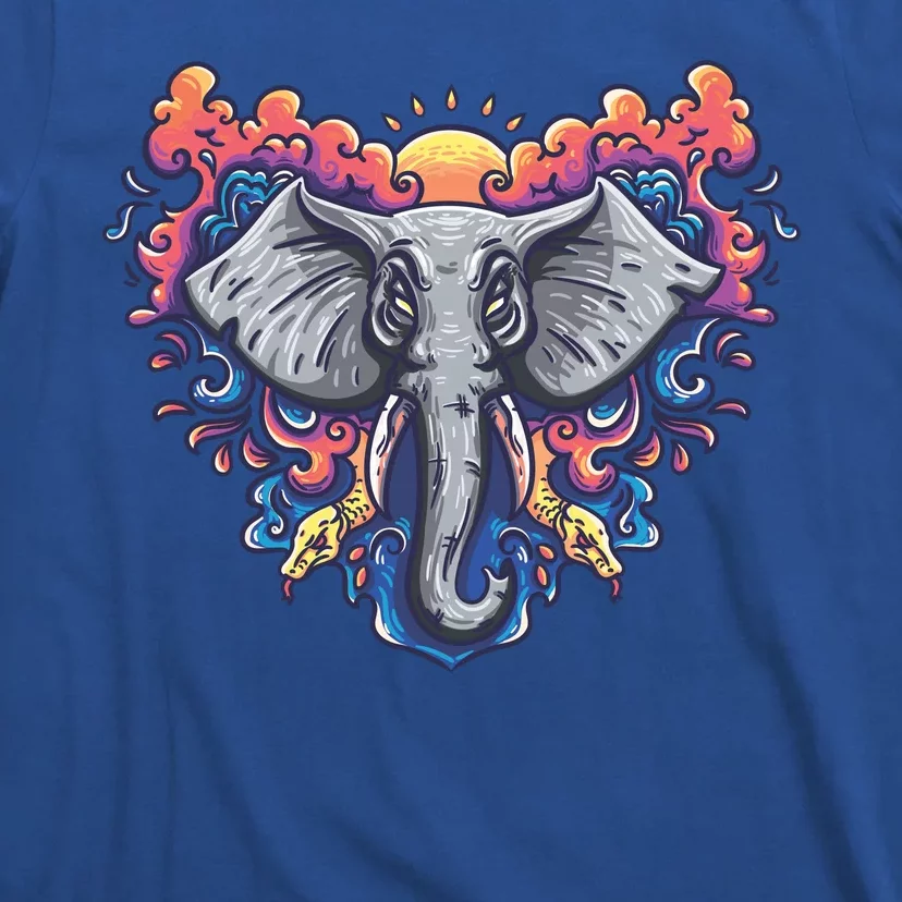 Illustration Of An Elephant Sunrise T-Shirt