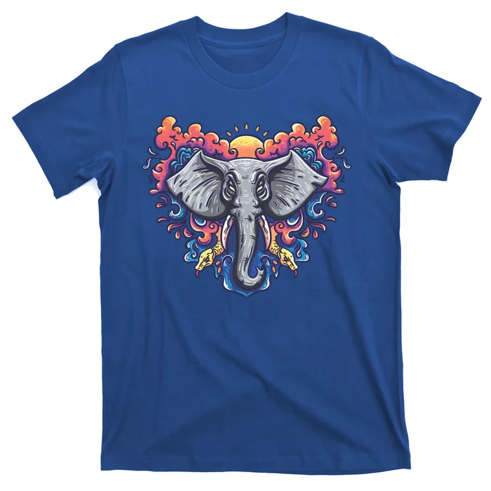 Illustration Of An Elephant Sunrise T-Shirt