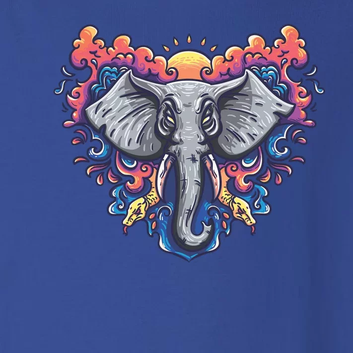 Illustration Of An Elephant Sunrise Toddler Long Sleeve Shirt