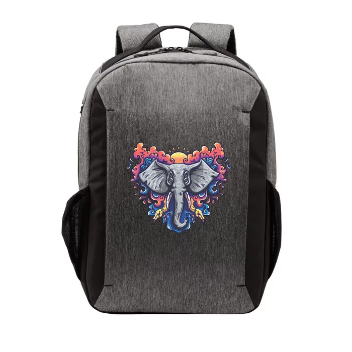 Illustration Of An Elephant Sunrise Vector Backpack