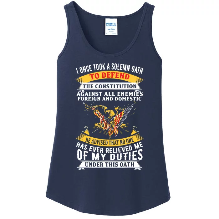 I Once A Solemn Oath To Defend The Constitution Ladies Essential Tank