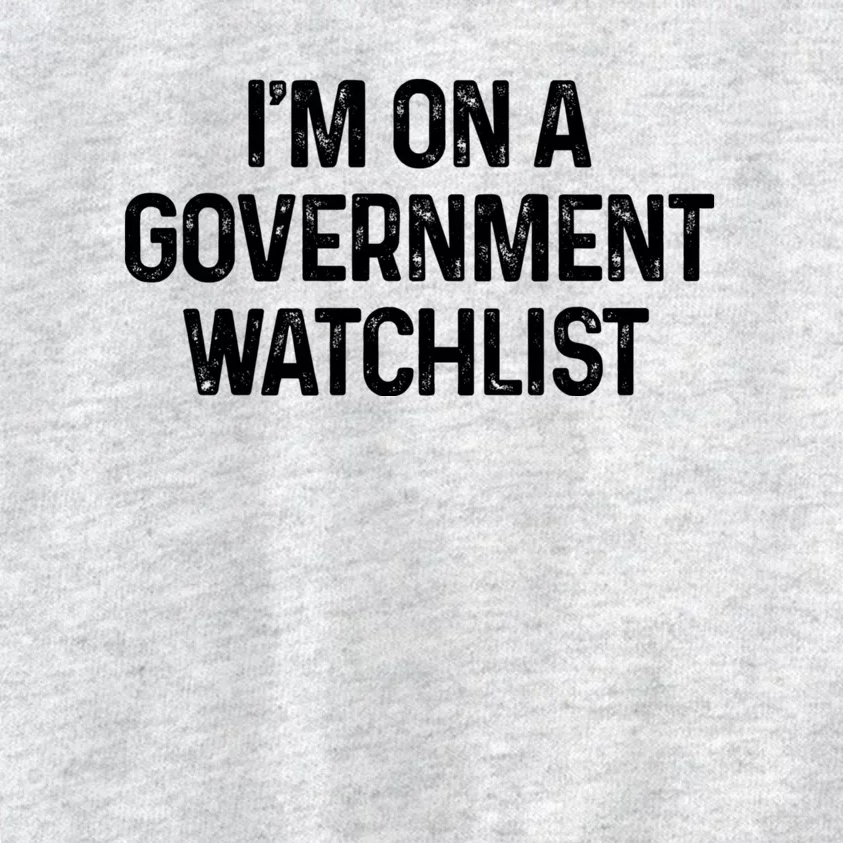 Im On A Government Watchlist Kids Sweatshirt