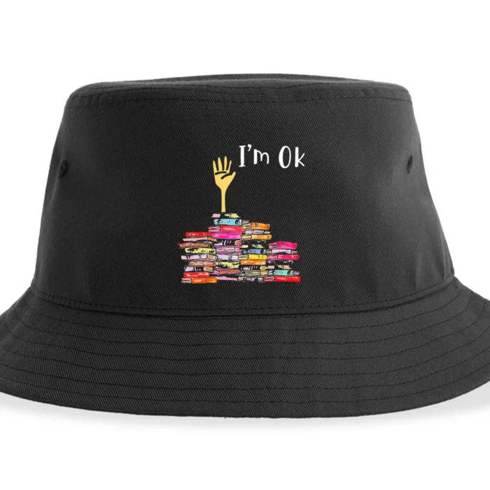 IM Ok Books Funny Boooks Lover Sustainable Bucket Hat