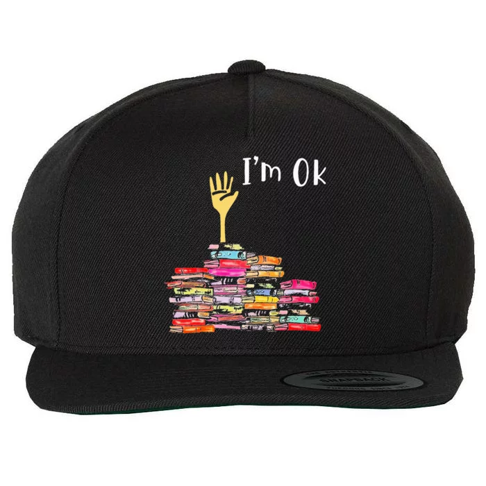 IM Ok Books Funny Boooks Lover Wool Snapback Cap