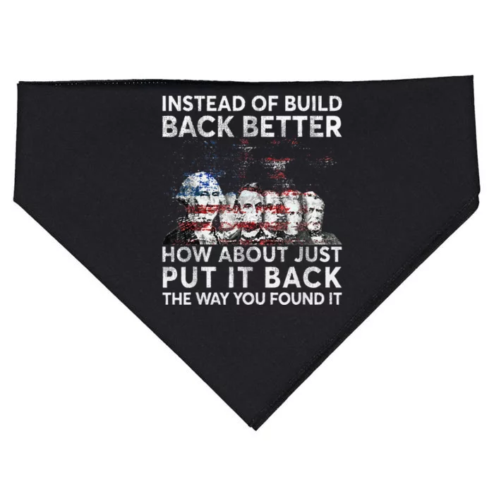 Instead Of Build Back Better How About Just Put It Back USA-Made Doggie Bandana