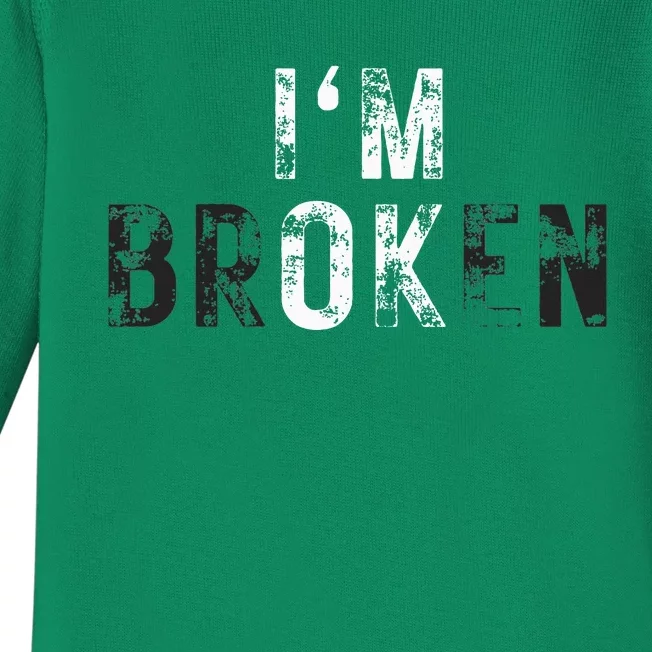 IM Ok Broken Baby Long Sleeve Bodysuit